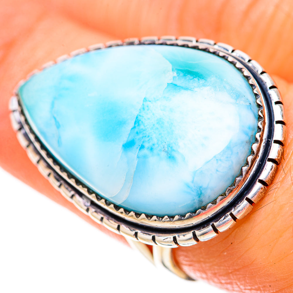 Larimar Rings handcrafted by Anasilvercos - RING128386