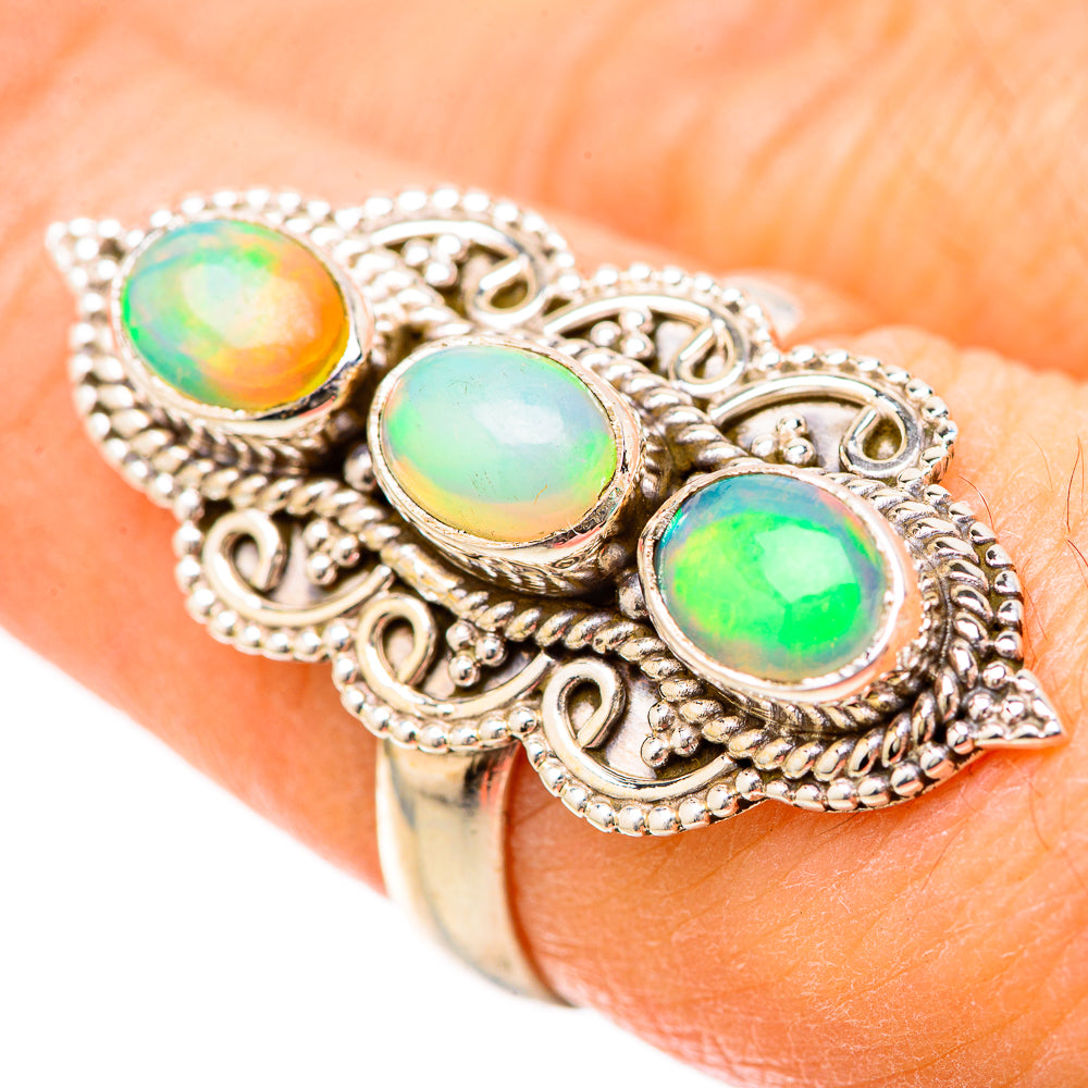 Ethiopian Opal Rings handcrafted by Anasilvercos - RING128474