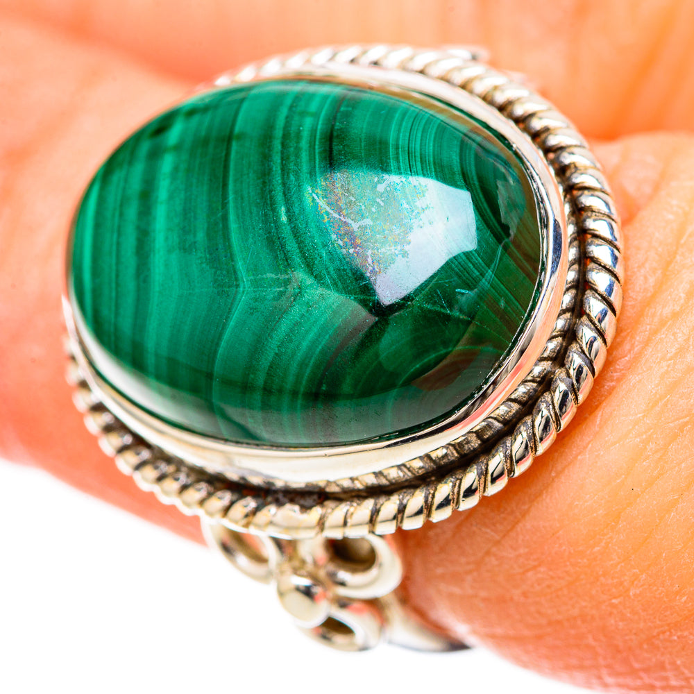 Malachite Rings handcrafted by Anasilvercos - RING128486