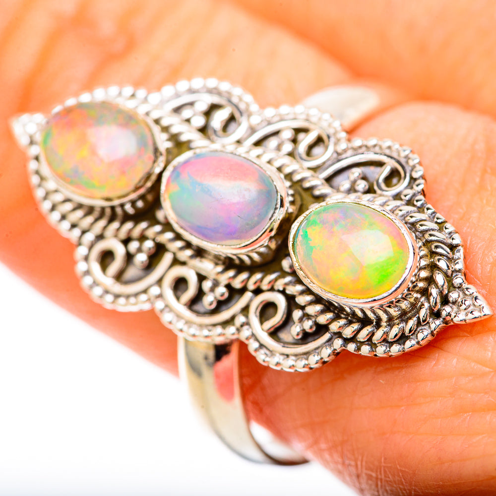 Ethiopian Opal Rings handcrafted by Anasilvercos - RING128525
