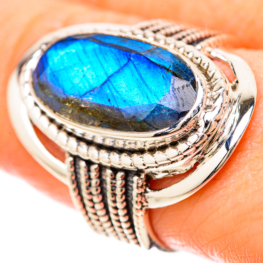 Labradorite Rings handcrafted by Anasilvercos - RING128552