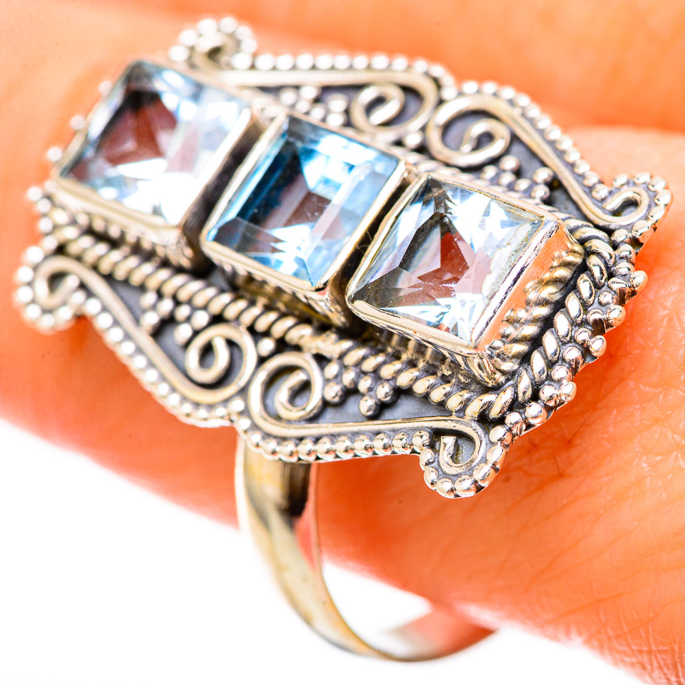 Blue Topaz Rings handcrafted by Anasilvercos - RING128553