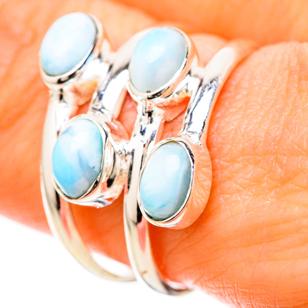 Larimar Rings handcrafted by Anasilvercos - RING128554