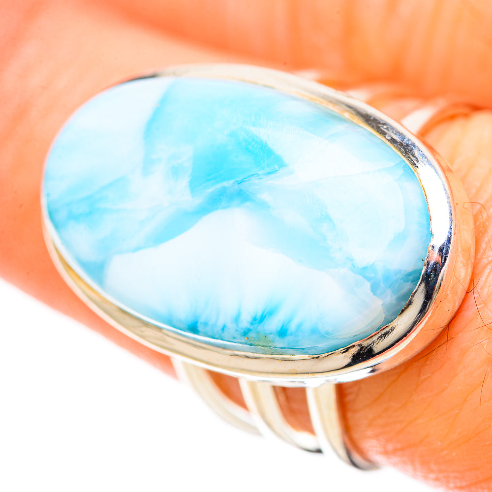 Larimar Rings handcrafted by Anasilvercos - RING128556