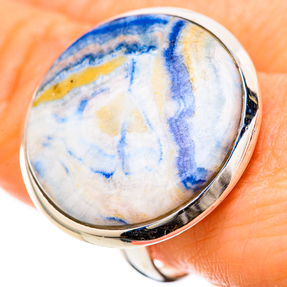 Blue Scheelite Rings handcrafted by Anasilvercos - RING128572