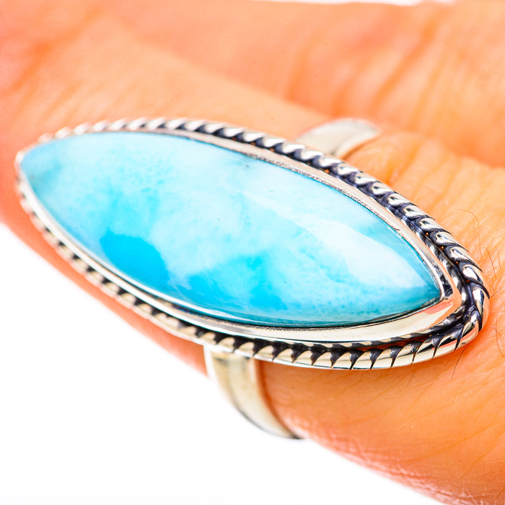 Larimar Rings handcrafted by Anasilvercos - RING128574