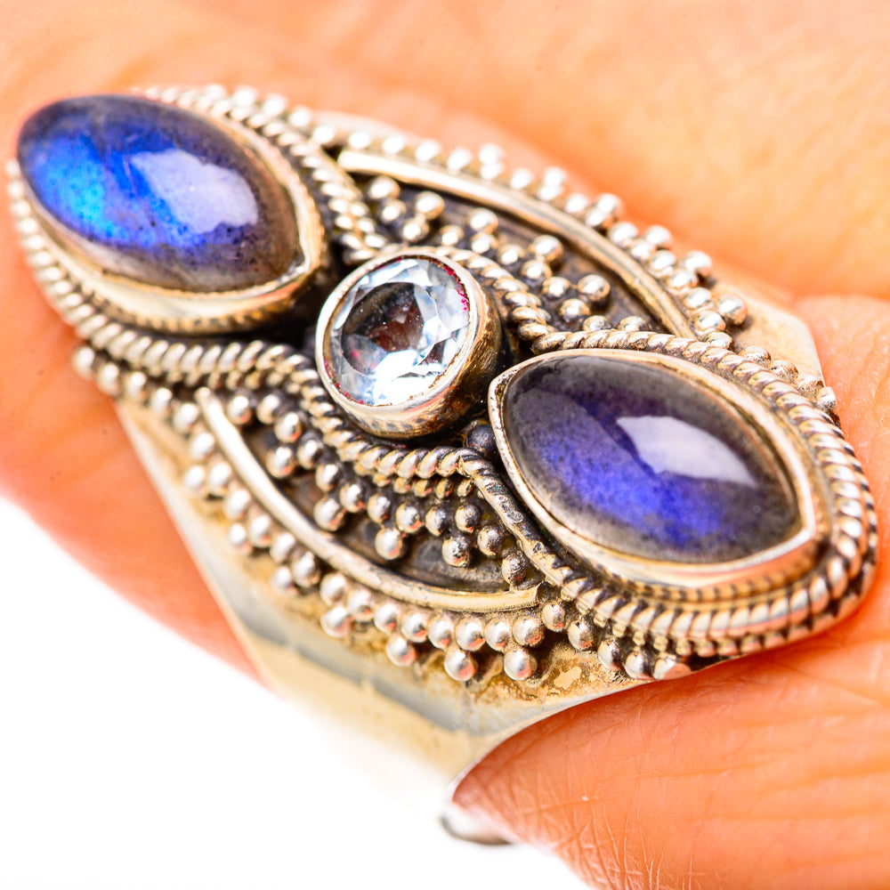Labradorite Rings handcrafted by Anasilvercos - RING128624