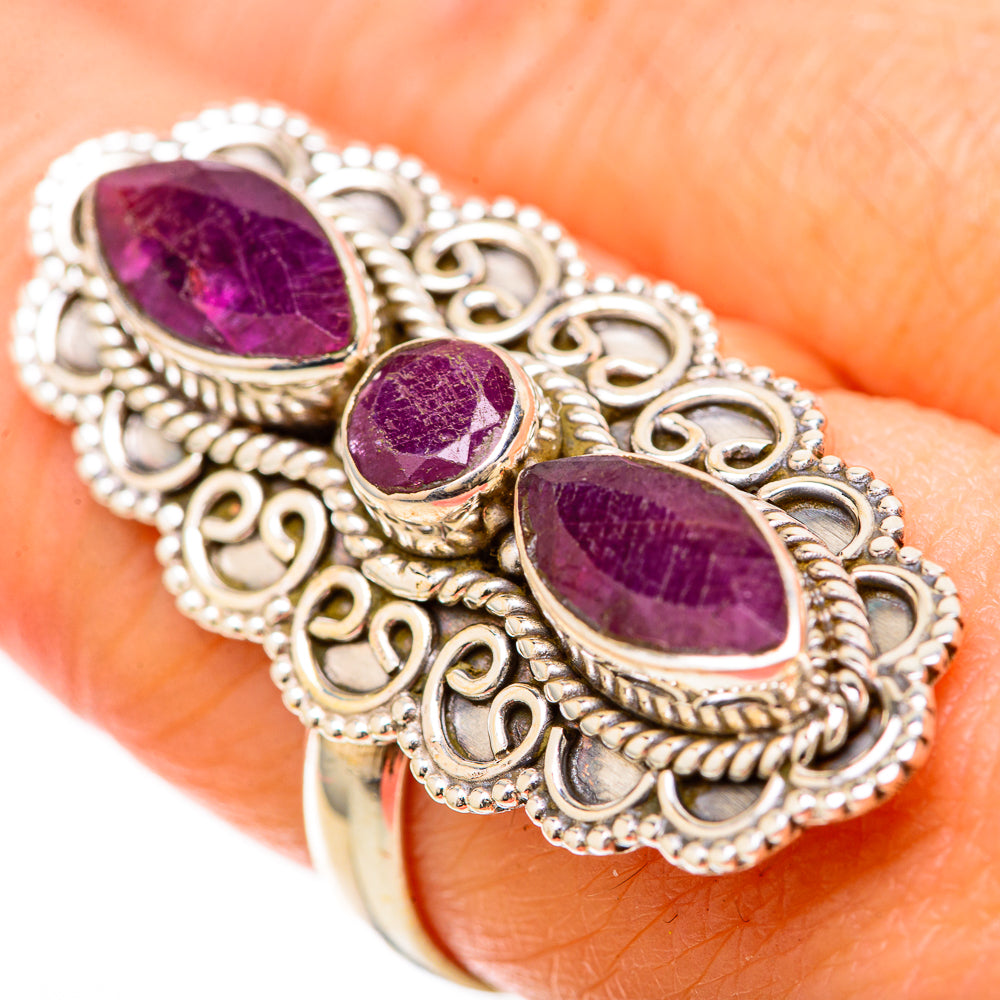 Red Sillimanite Rings handcrafted by Anasilvercos - RING128631
