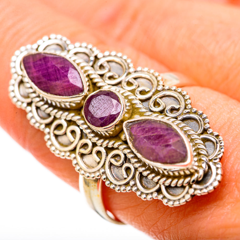 Red Sillimanite Rings handcrafted by Anasilvercos - RING128645