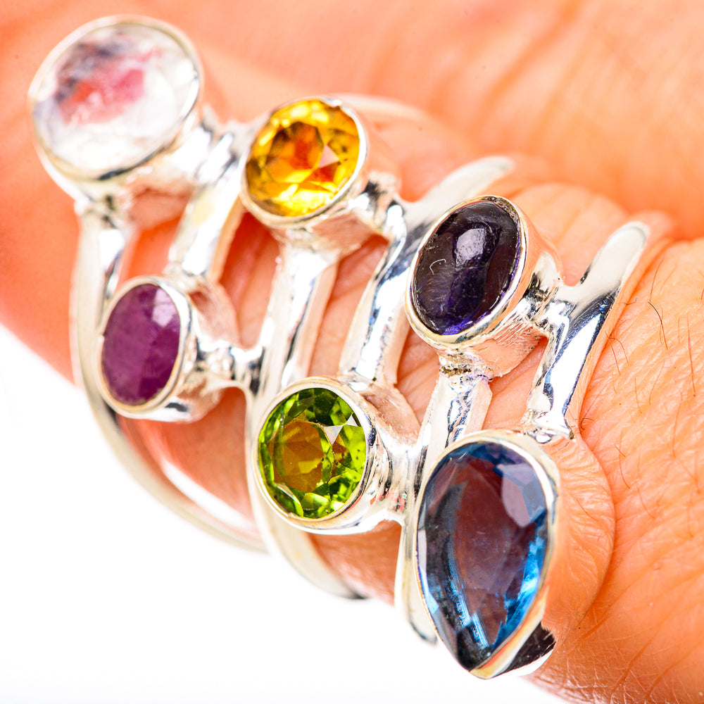 Rainbow Moonstone Rings handcrafted by Anasilvercos - RING128649 - Photo 3