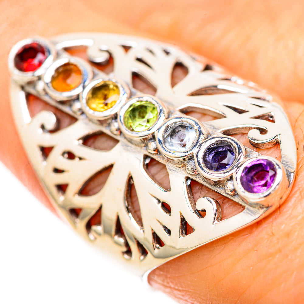 Multi-Stone Rainbow Chakra Rings handcrafted by Anasilvercos - RING128656 - Photo 3
