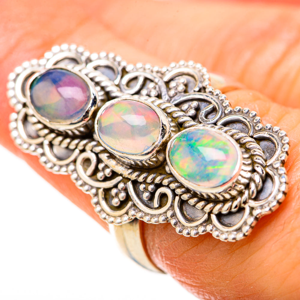 Ethiopian Opal Rings handcrafted by Anasilvercos - RING128663 - Photo 3
