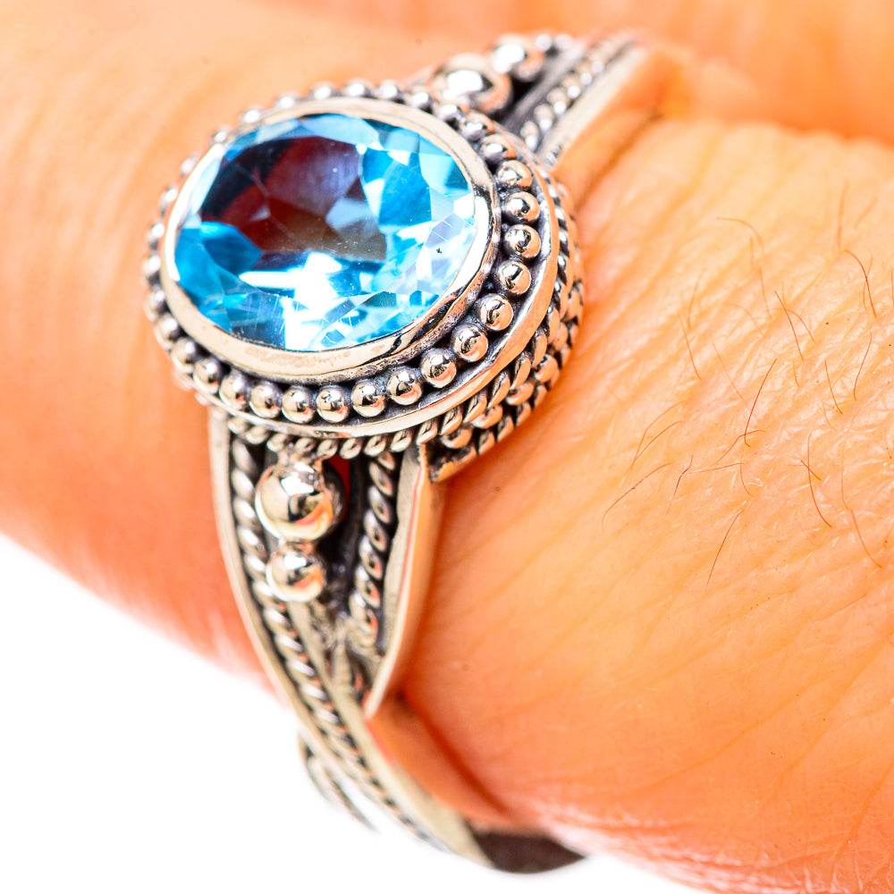 Blue Topaz Rings handcrafted by Anasilvercos - RING128671