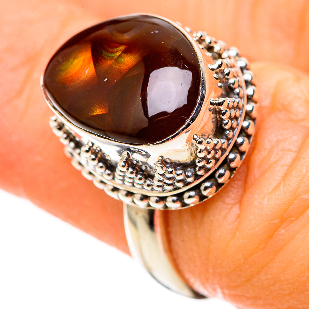 Mexican Fire Agate Rings handcrafted by Anasilvercos - RING128694 - Photo 3