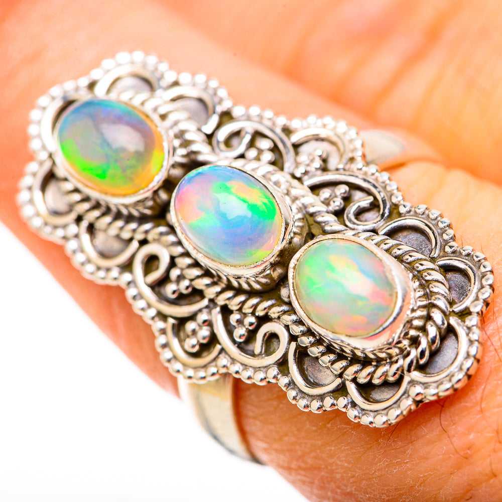 Ethiopian Opal Rings handcrafted by Anasilvercos - RING128707