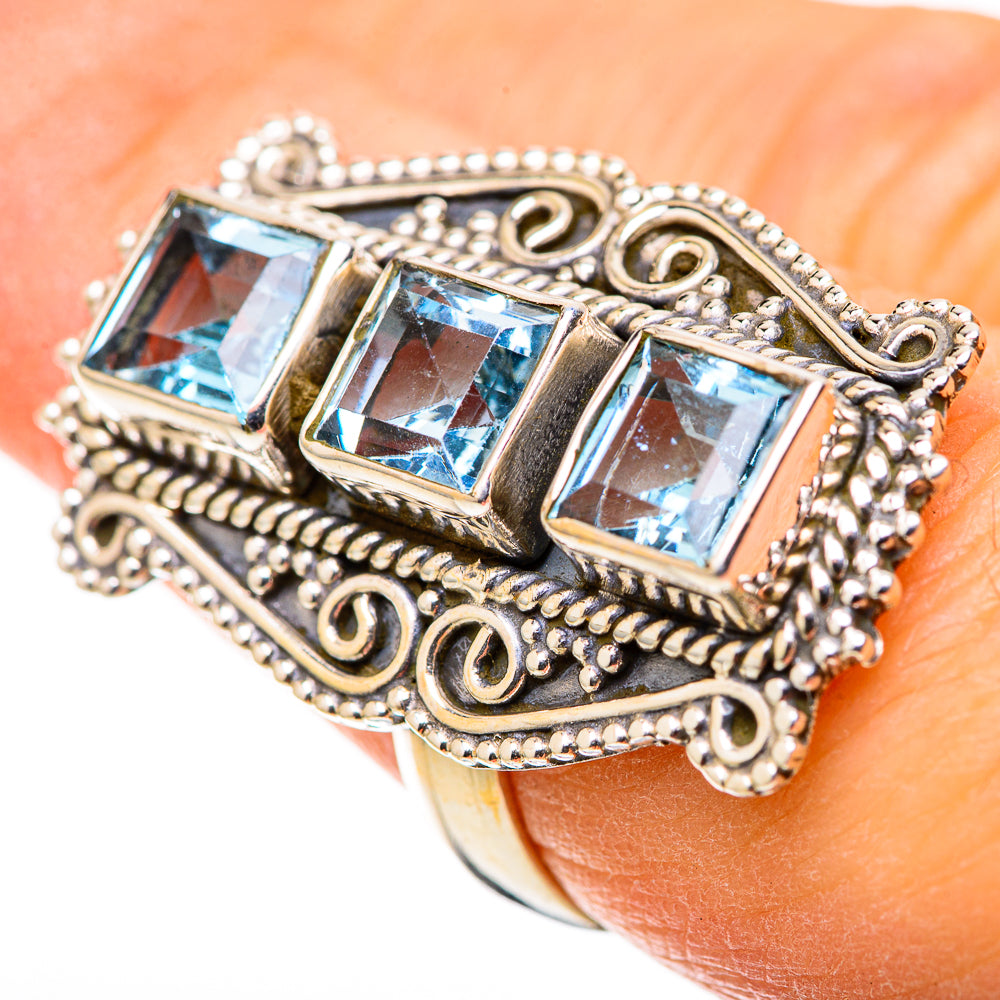 Blue Topaz Rings handcrafted by Anasilvercos - RING128713 - Photo 3