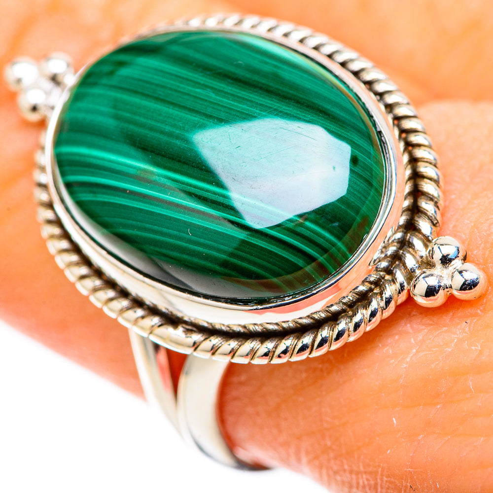 Malachite Rings handcrafted by Anasilvercos - RING128717