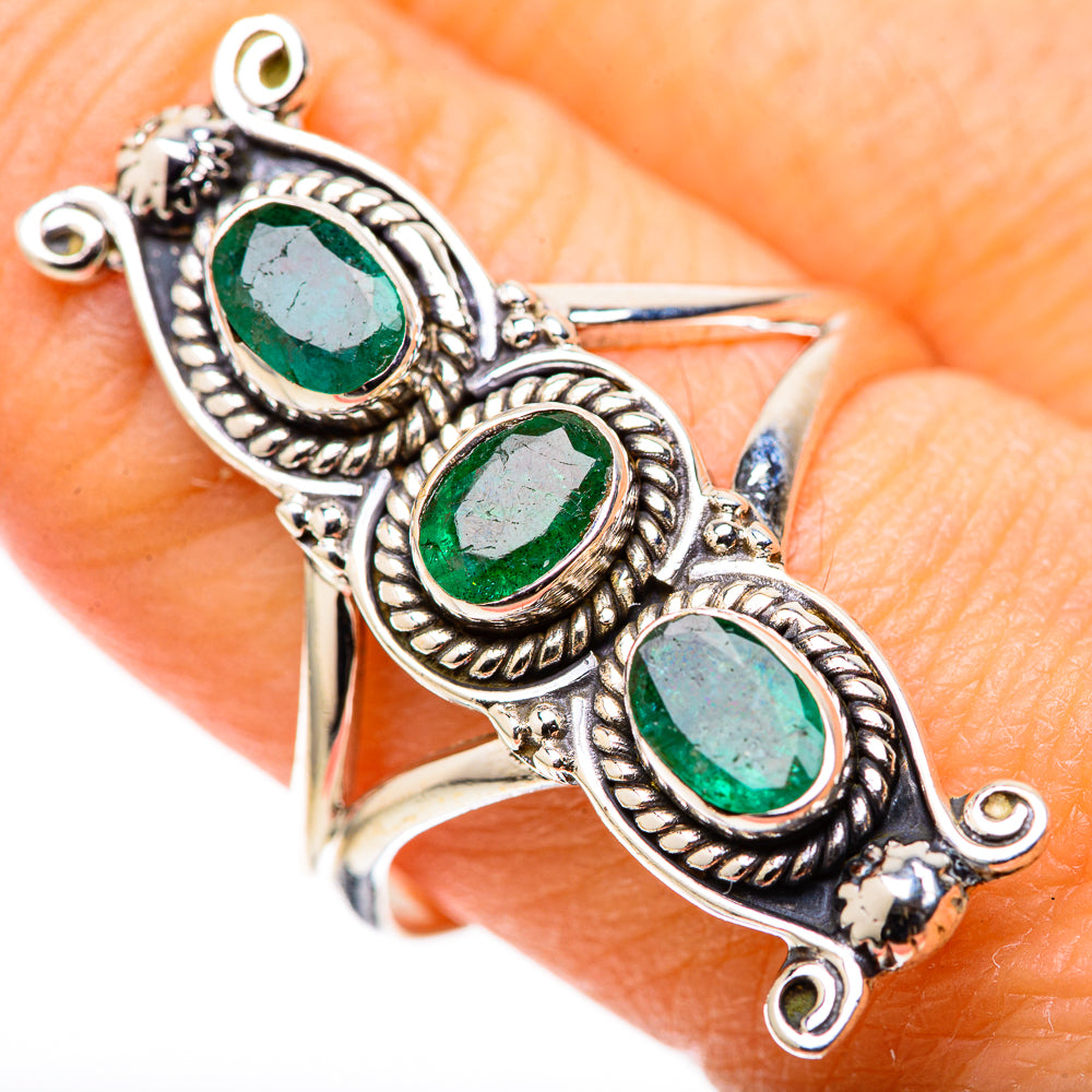 Zambian Emerald Rings handcrafted by Anasilvercos - RING128718 - Photo 3