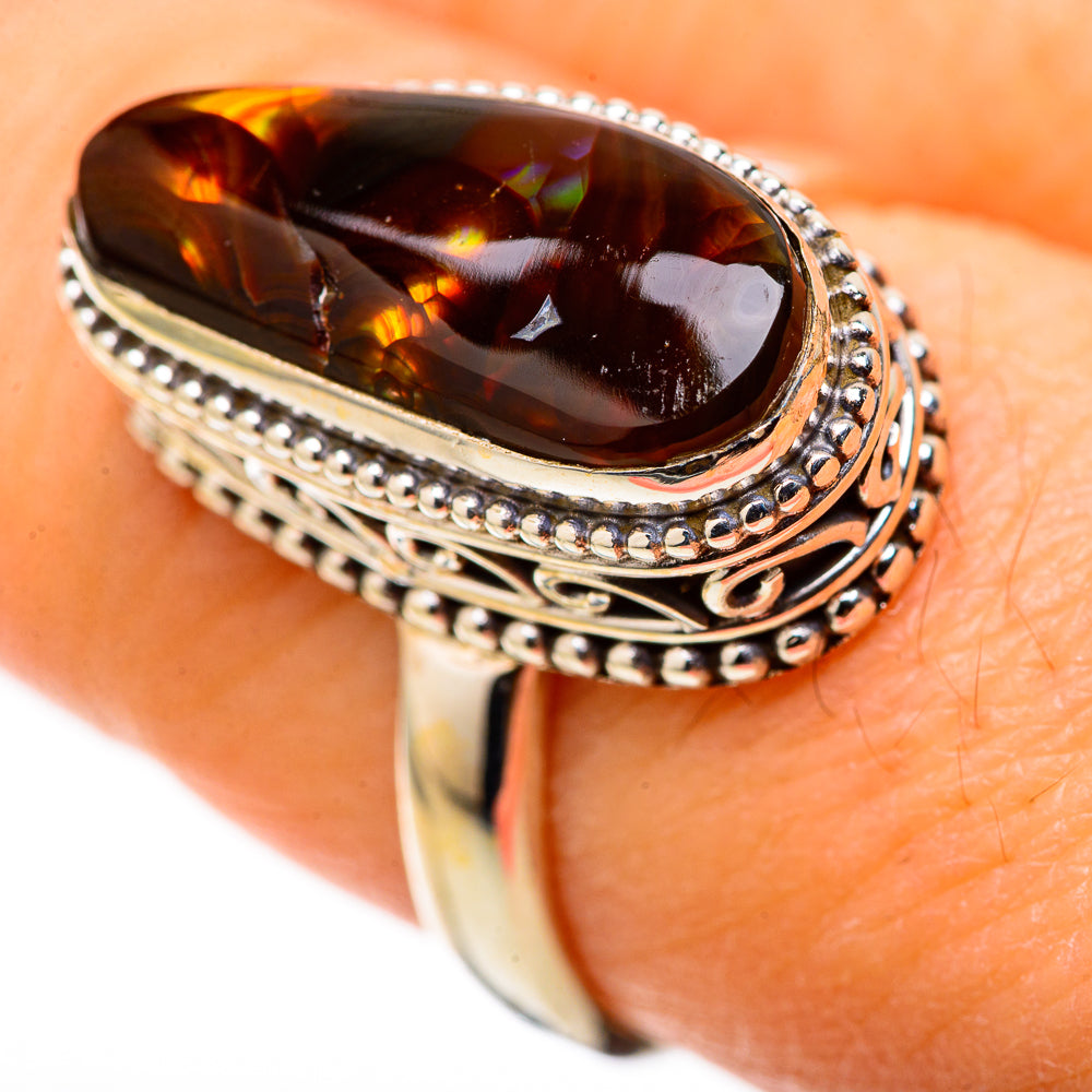 Mexican Fire Agate Rings handcrafted by Anasilvercos - RING128720 - Photo 3