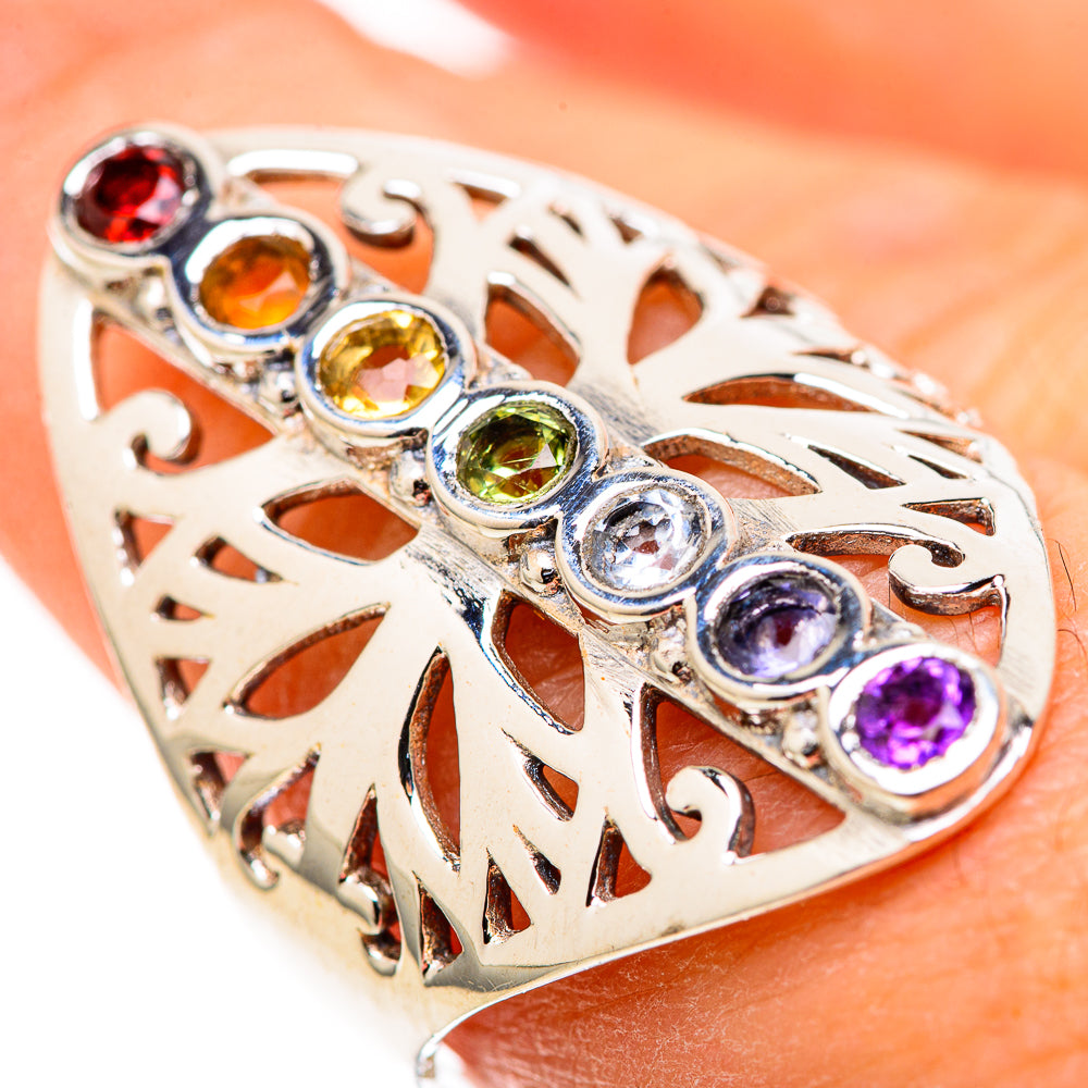 Multi-Stone Rainbow Chakra Rings handcrafted by Anasilvercos - RING128725 - Photo 3