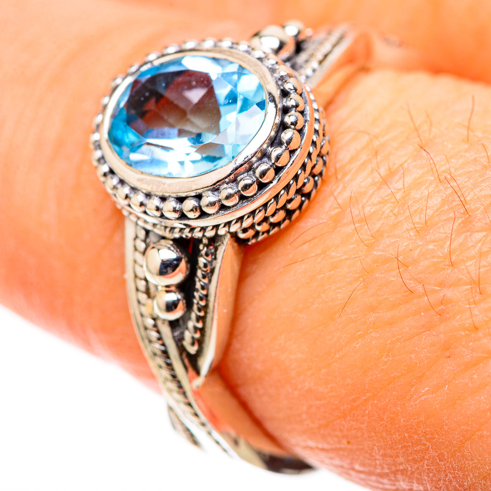 Blue Topaz Rings handcrafted by Anasilvercos - RING128737 - Photo 3