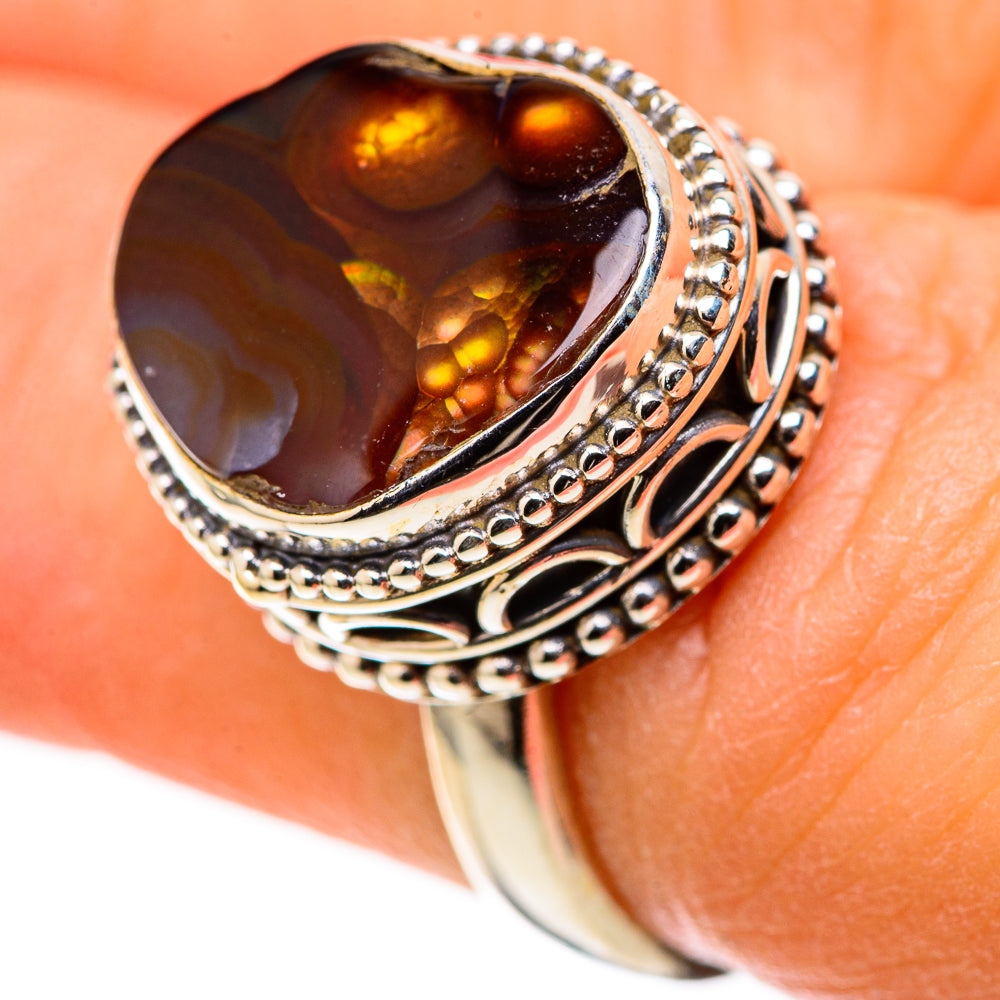 Mexican Fire Agate Rings handcrafted by Anasilvercos - RING128741 - Photo 3