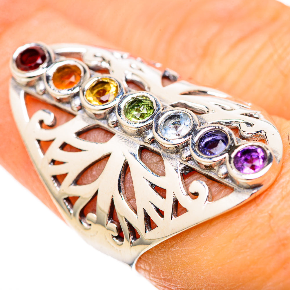 Multi-Stone Rainbow Chakra Rings handcrafted by Anasilvercos - RING128747 - Photo 3