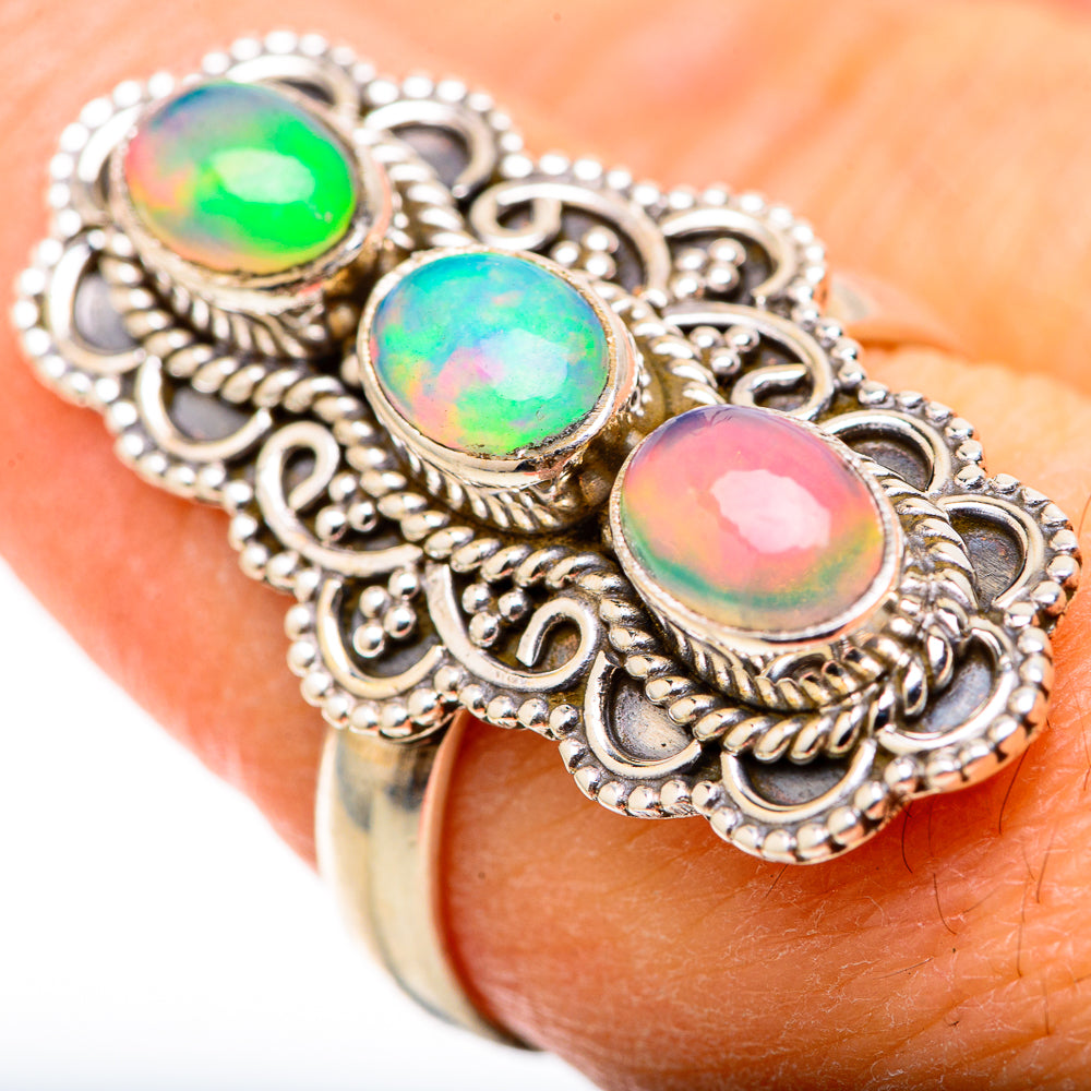 Ethiopian Opal Rings handcrafted by Anasilvercos - RING128752 - Photo 3