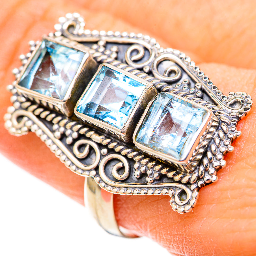 Blue Topaz Rings handcrafted by Anasilvercos - RING128760 - Photo 3