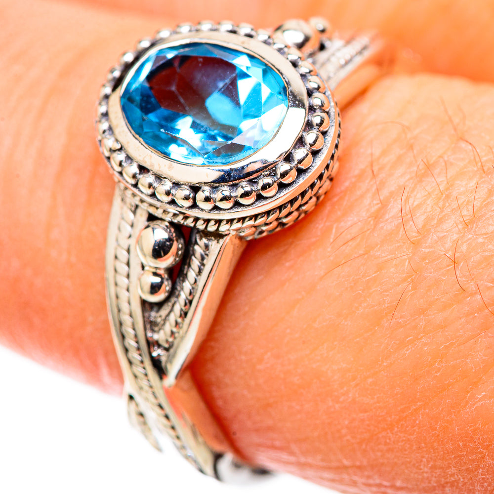 Blue Topaz Rings handcrafted by Anasilvercos - RING128762 - Photo 3
