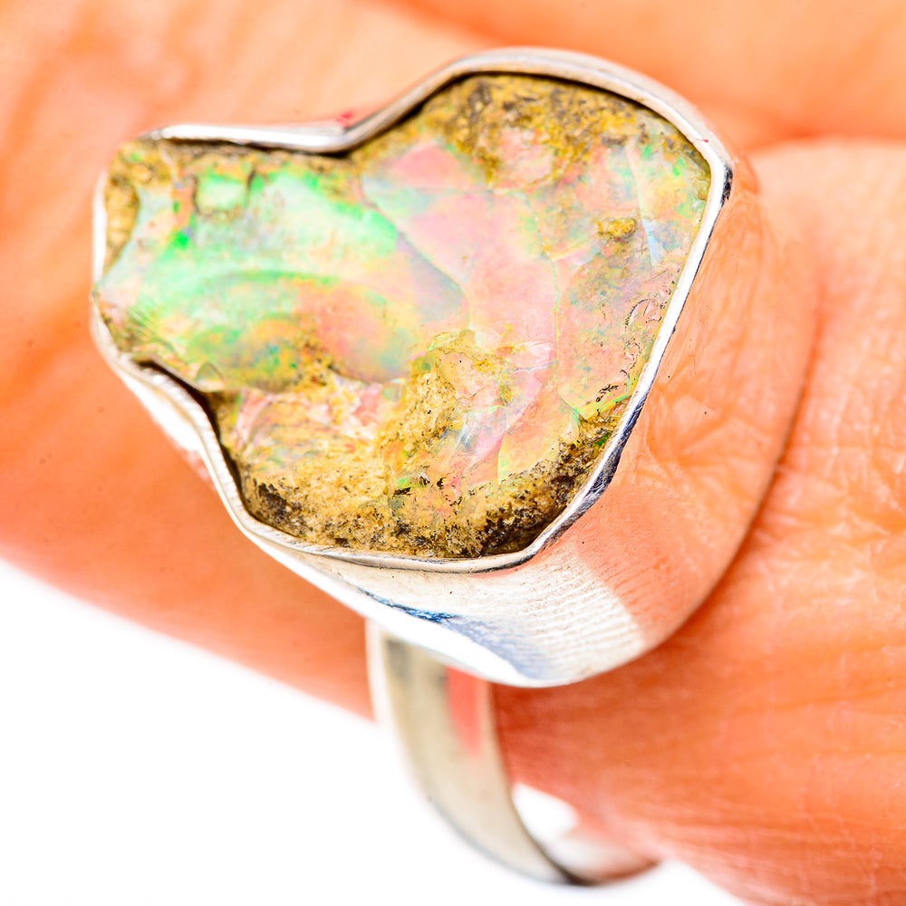 Ethiopian Opal Rings handcrafted by Anasilvercos - RING128779 - Photo 3