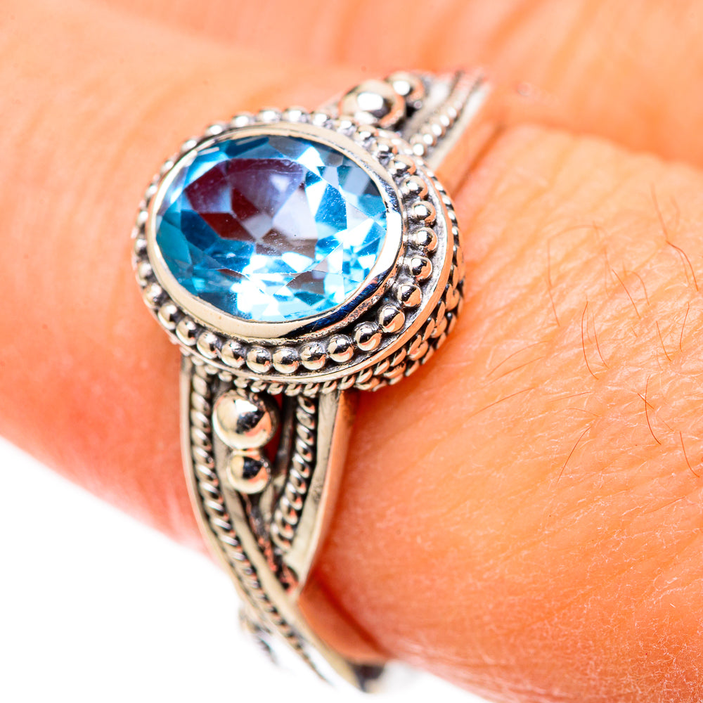 Blue Topaz Rings handcrafted by Anasilvercos - RING128785 - Photo 3