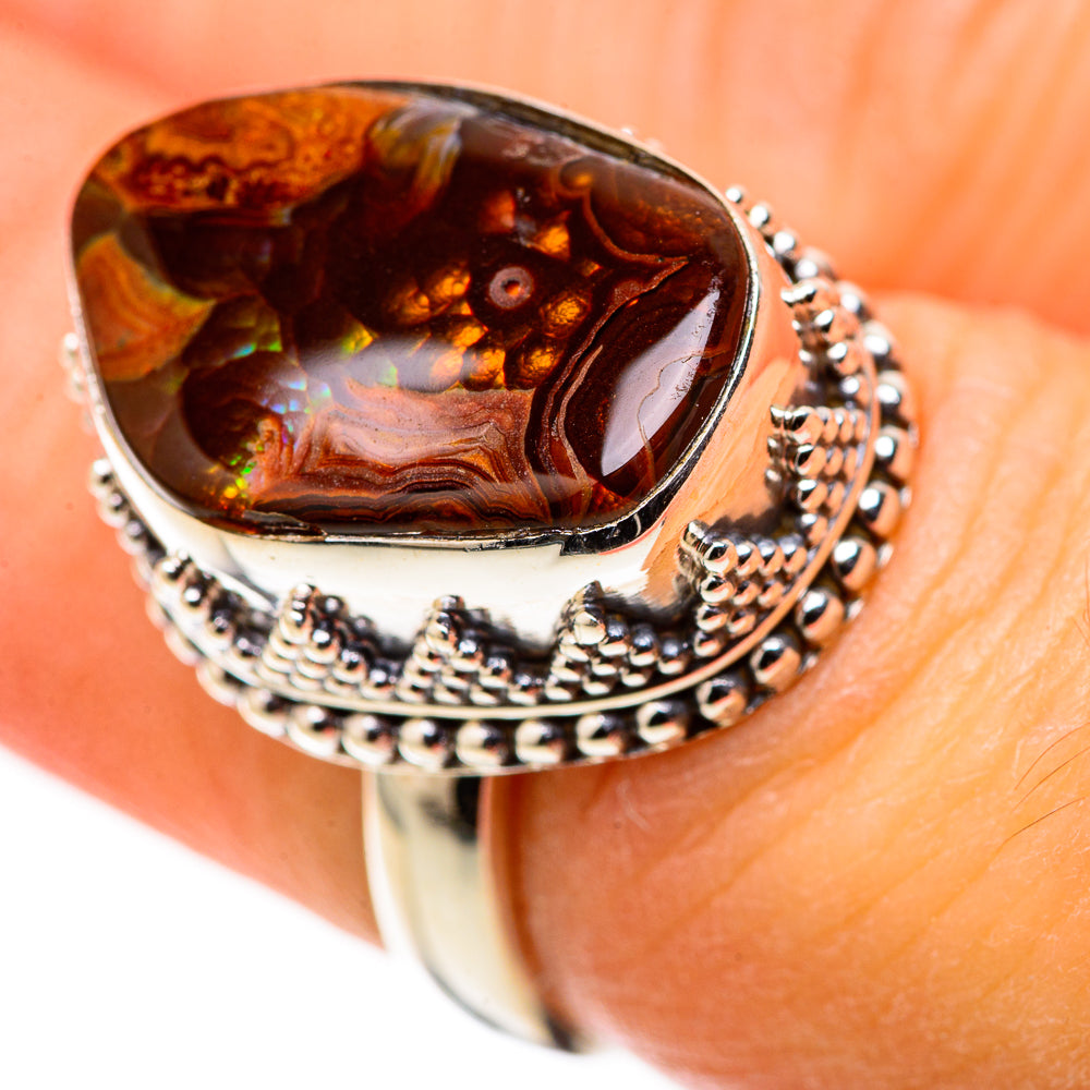 Mexican Fire Agate Rings handcrafted by Anasilvercos - RING128791 - Photo 3