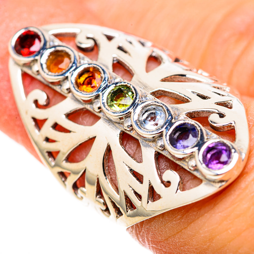 Multi-Stone Rainbow Chakra Rings handcrafted by Anasilvercos - RING128793 - Photo 3
