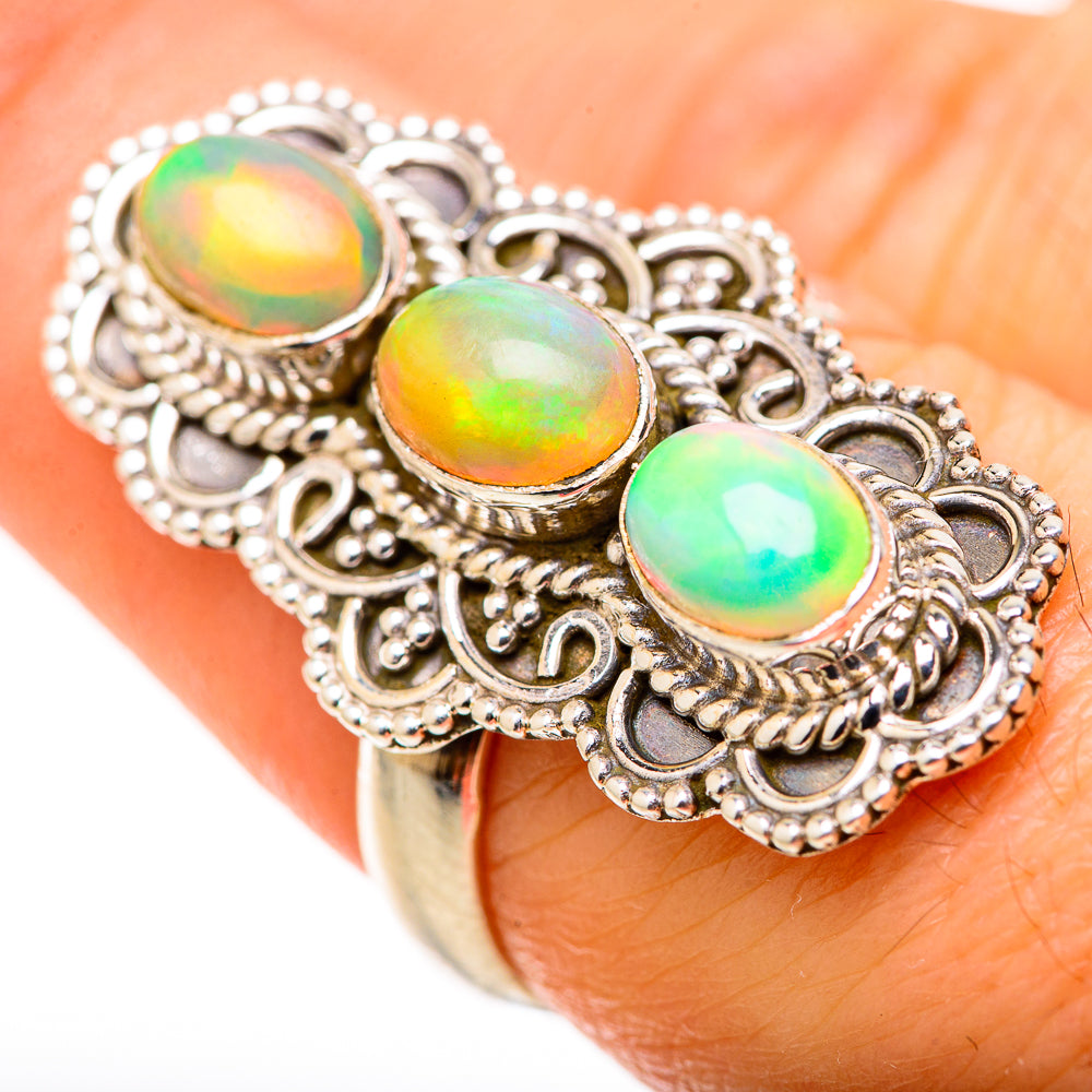 Ethiopian Opal Rings handcrafted by Anasilvercos - RING128798 - Photo 3