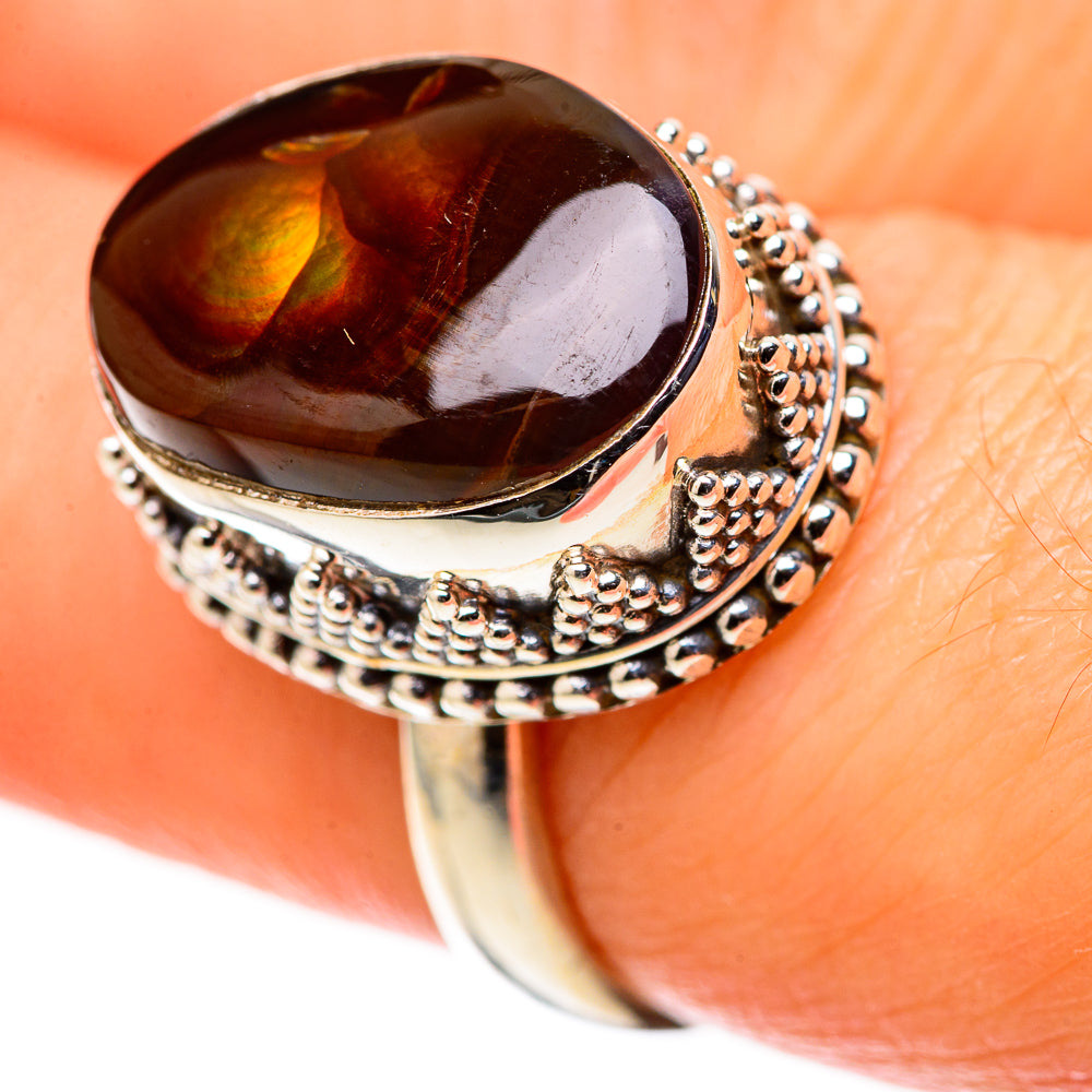 Mexican Fire Agate Rings handcrafted by Anasilvercos - RING128813