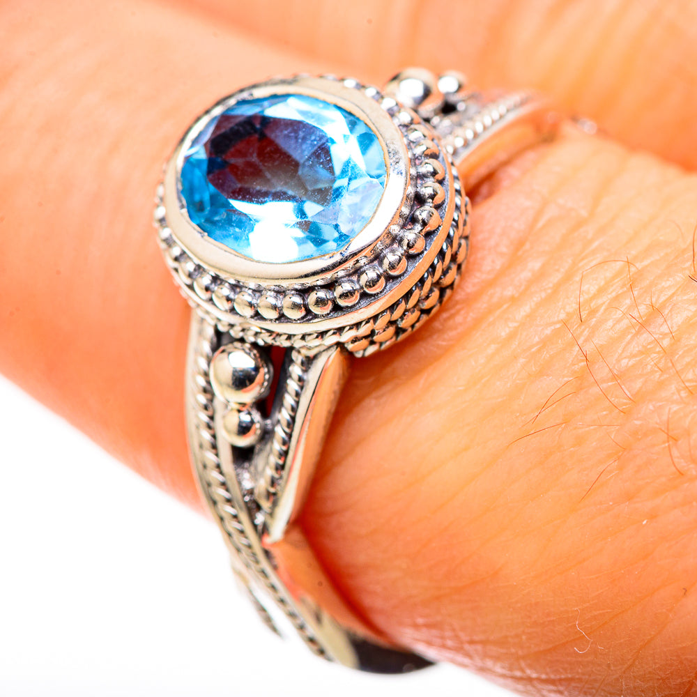 Blue Topaz Rings handcrafted by Anasilvercos - RING128830