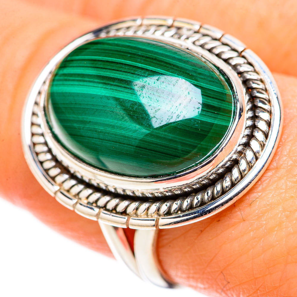 Malachite Rings handcrafted by Anasilvercos - RING128834