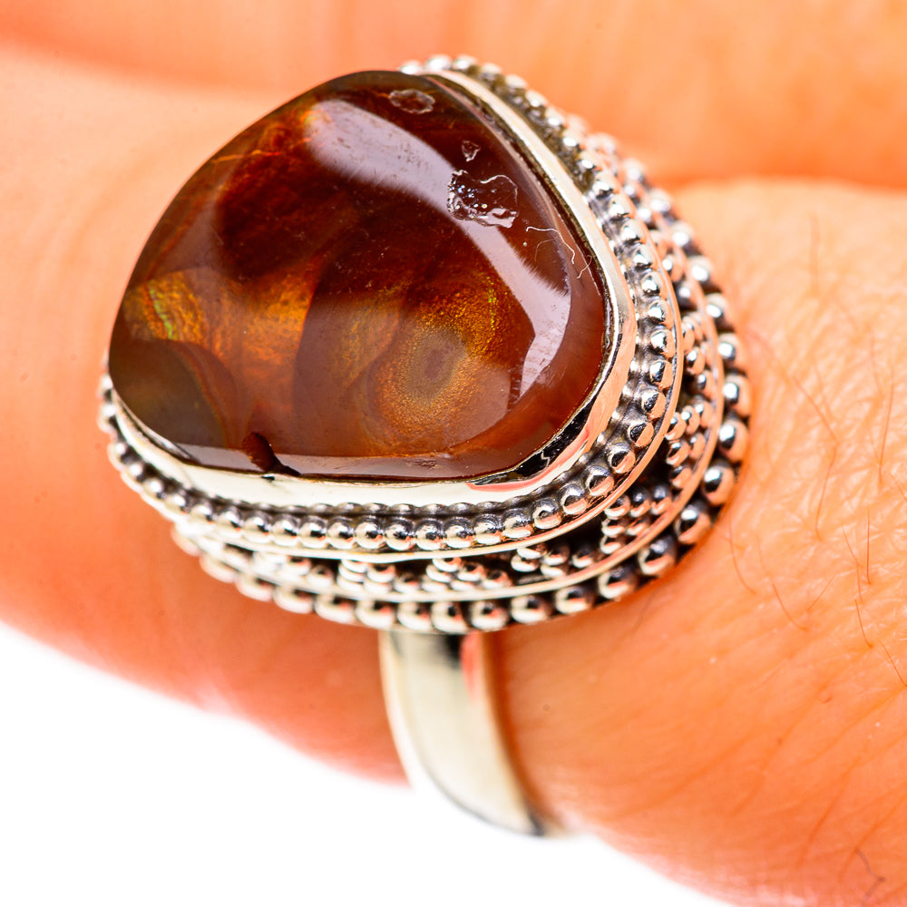 Mexican Fire Agate Rings handcrafted by Anasilvercos - RING128836