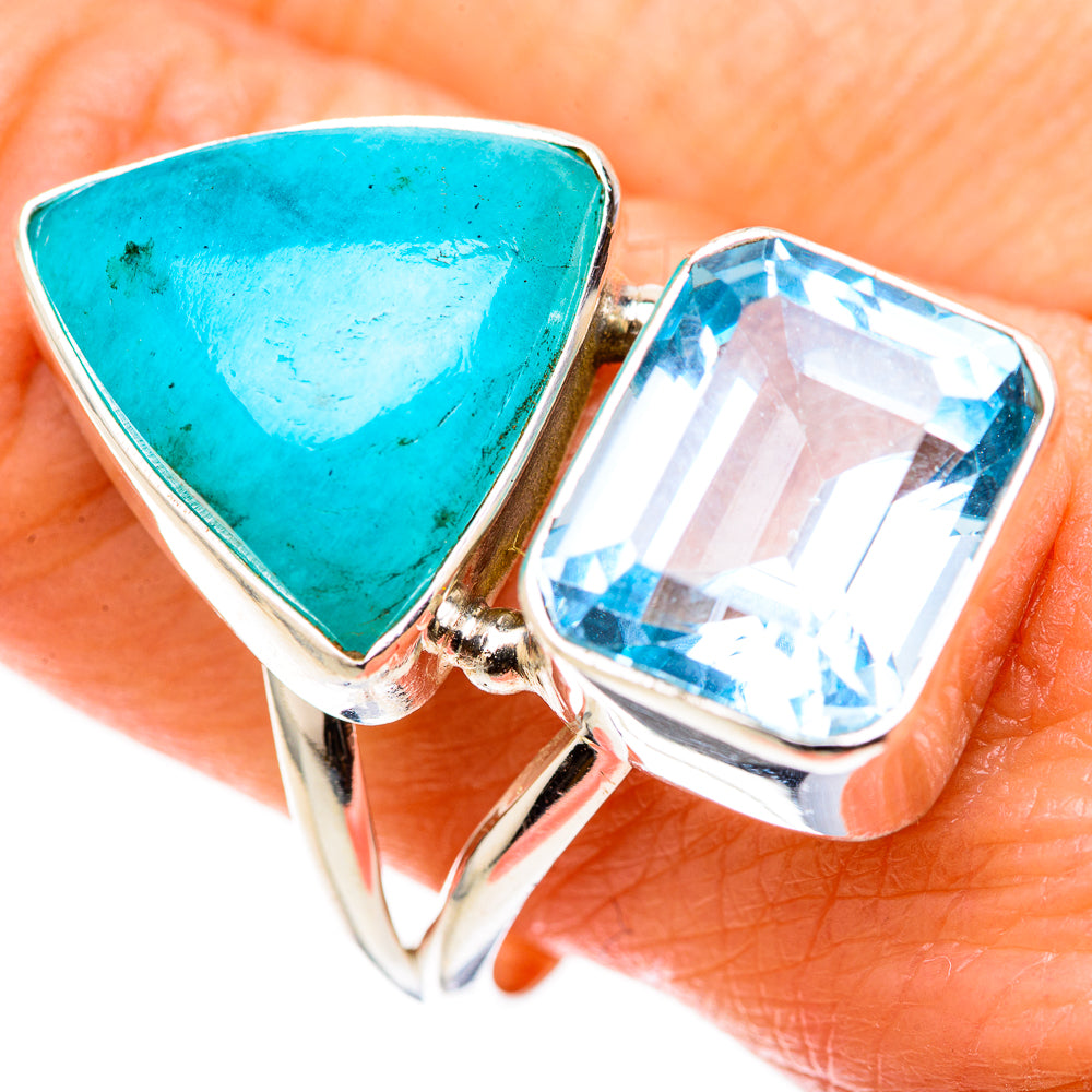Chrysocolla Rings handcrafted by Anasilvercos - RING128843