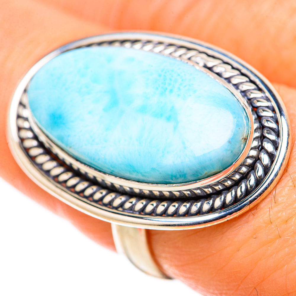 Larimar Rings handcrafted by Anasilvercos - RING128845