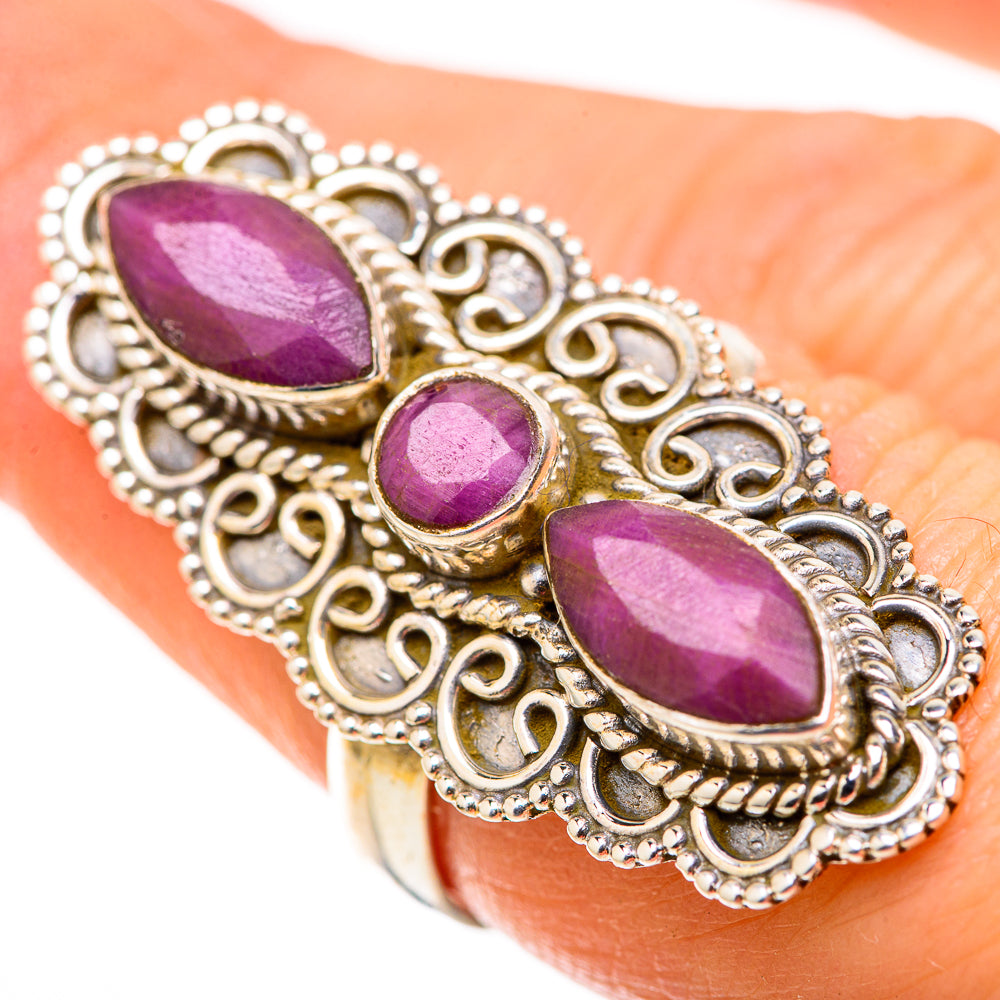 Red Sillimanite Rings handcrafted by Anasilvercos - RING128853