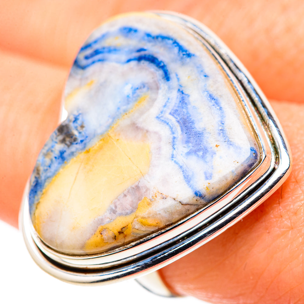 Blue Scheelite Rings handcrafted by Anasilvercos - RING128860