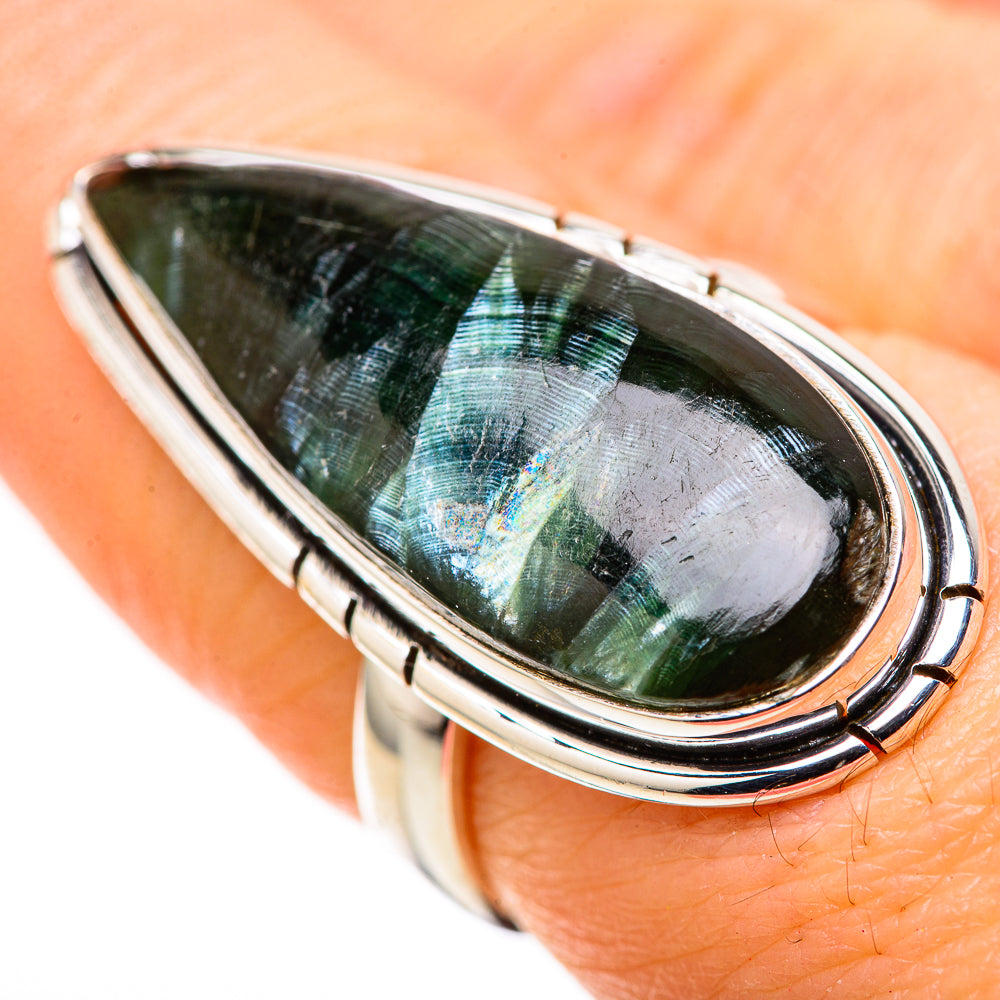 Seraphinite Rings handcrafted by Anasilvercos - RING128862