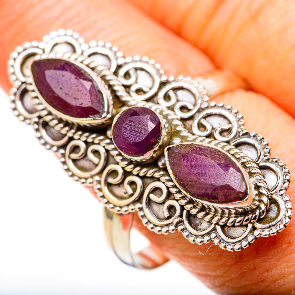 Red Sillimanite Rings handcrafted by Anasilvercos - RING128867