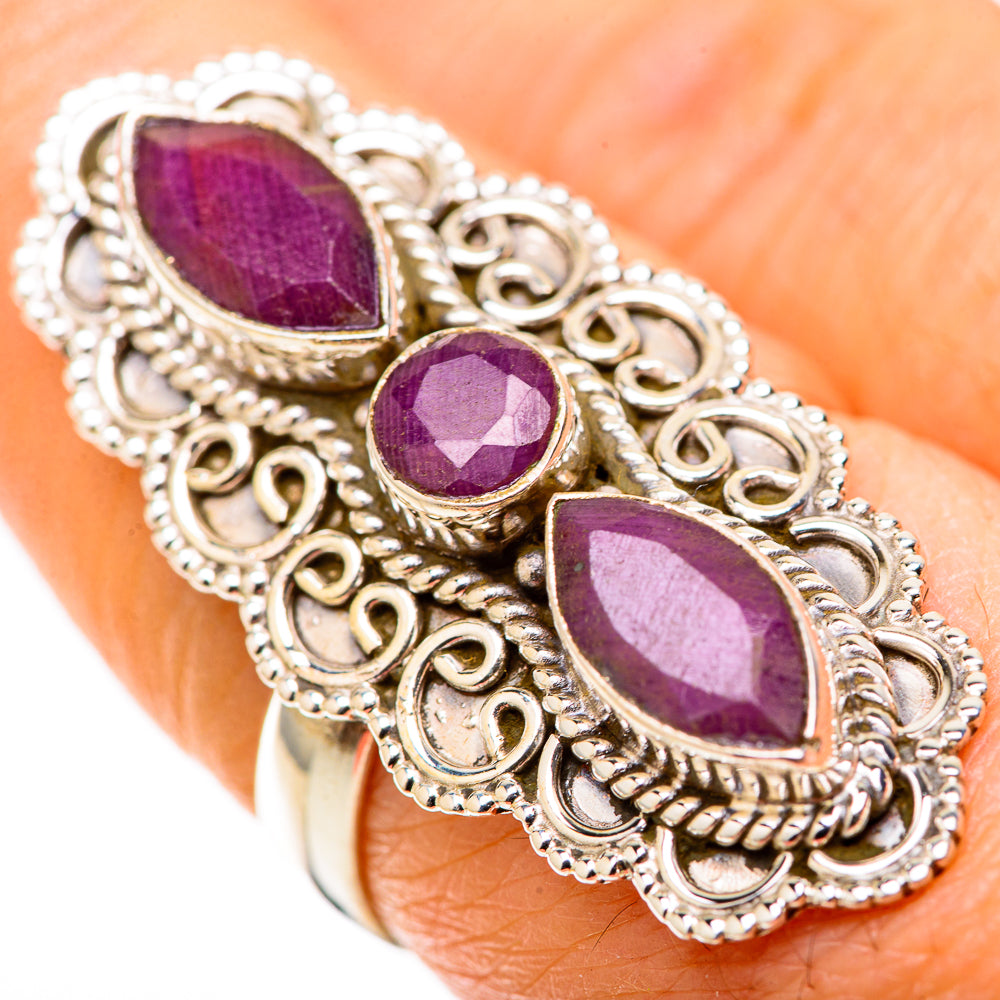 Red Sillimanite Rings handcrafted by Anasilvercos - RING128881