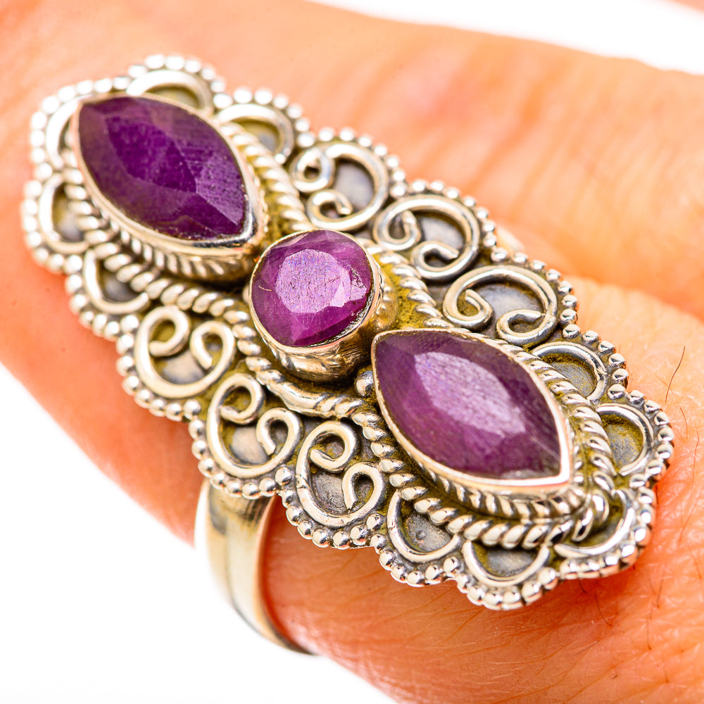 Red Sillimanite Rings handcrafted by Anasilvercos - RING128891