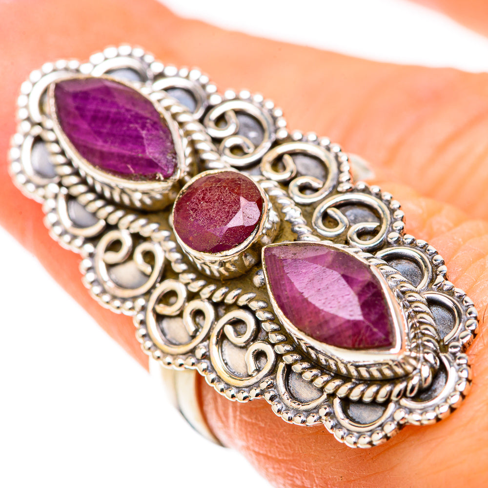 Red Sillimanite Rings handcrafted by Anasilvercos - RING128899