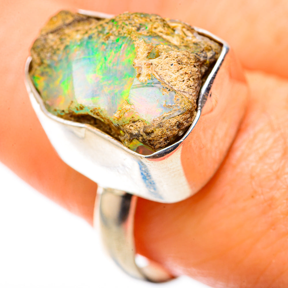 Ethiopian Opal Rings handcrafted by Anasilvercos - RING128903