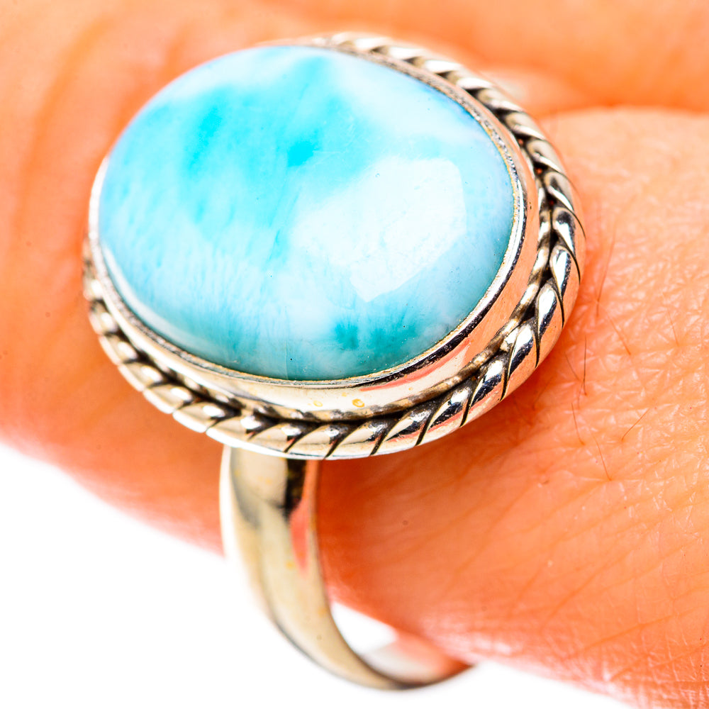 Larimar Rings handcrafted by Anasilvercos - RING128908